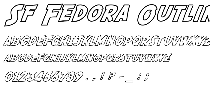 SF Fedora Outline font